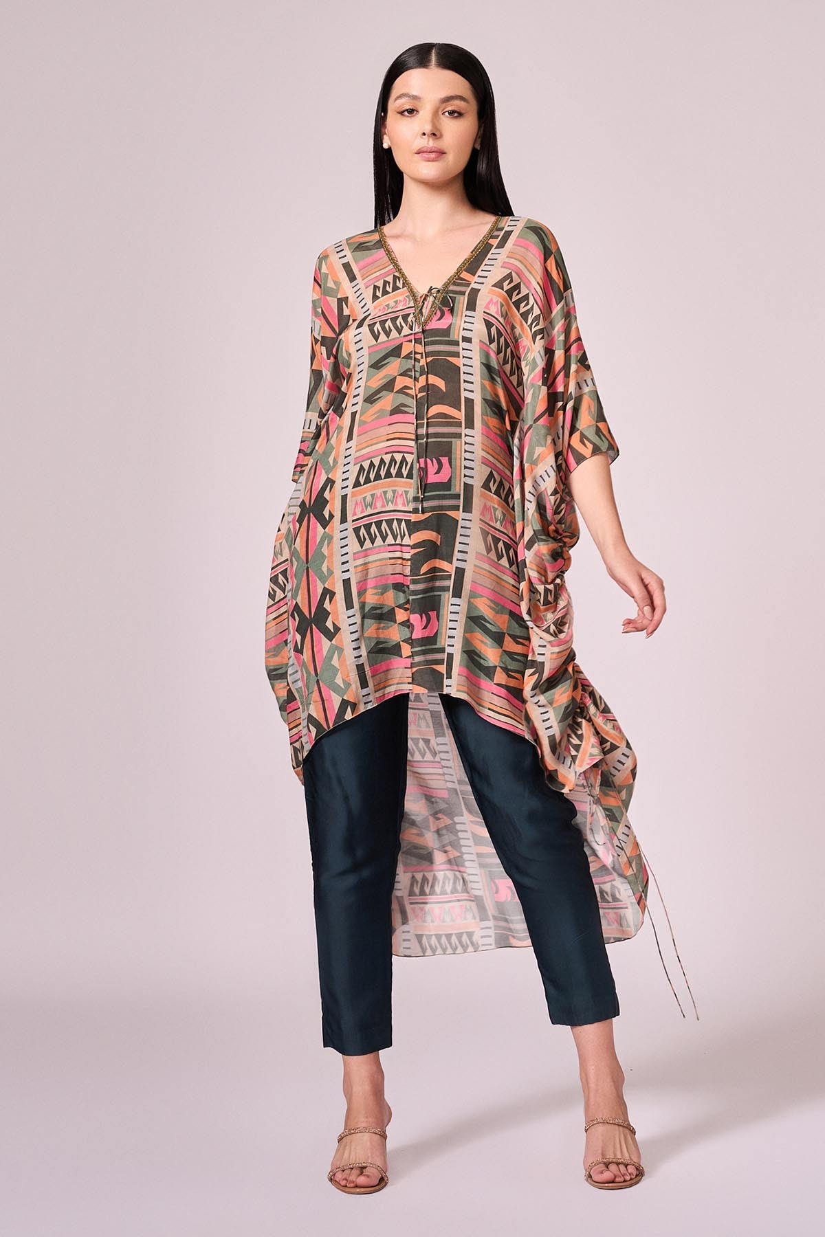 Buy Multicolor Print Kaftan & Pants by Koswi for women online at ScrollnShops